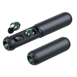 VEROX Portable Truly Wireless Earbud in-Ear with 24H Built-in Playtime Quad Mic for Clear Calling, Type C Fast Charging 
