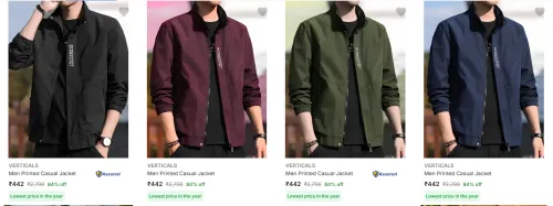 Image of Verticals Men's Jackets upto 84% Discount