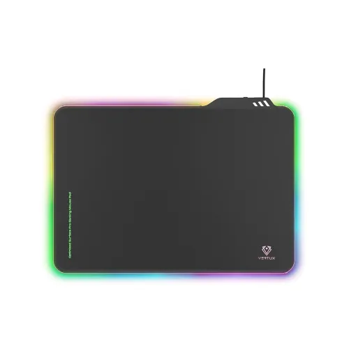 Image of Vertux Fluxpad LED Gaming Mouse Pad (Anti-Friction, Black) 