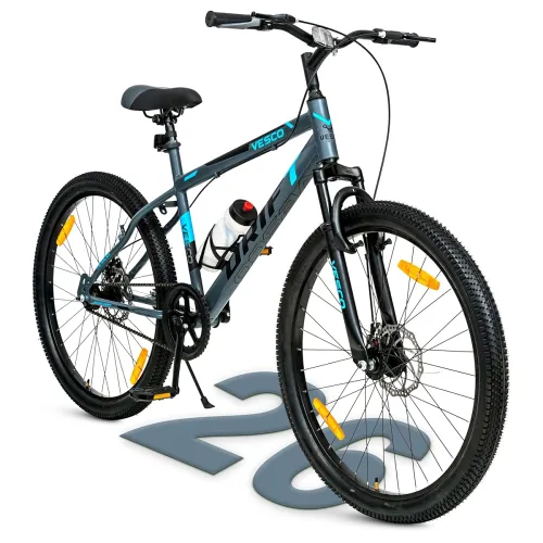 Image of VESCO Drift 26 T MTB Cycle for Men with Front Suspension/Disc Brake/Single Speed Mountain Bicycle | Ideal for Adult & Bo