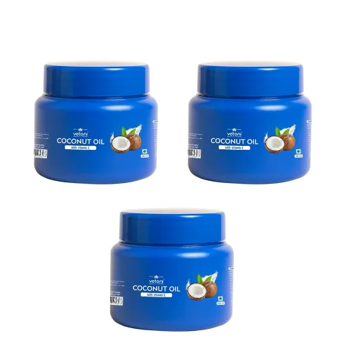 Image of Vetoni Coconut Oil With Vitamin E, 100% Natural Cold Pressed