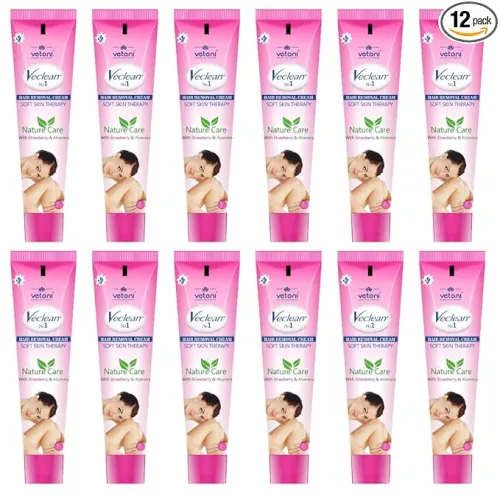 Image of Vetoni VeClean Hair Removal Cream (Pack Of 12)