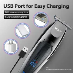 VGR V-070. Trimmer 120 min Runtime 5 Length Settings (Black)