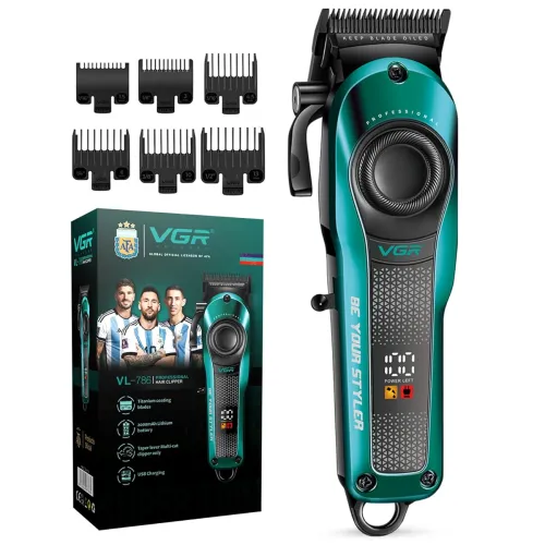 Image of VGR VL-786 Professional Hair Clipper, 6 Guide Combs