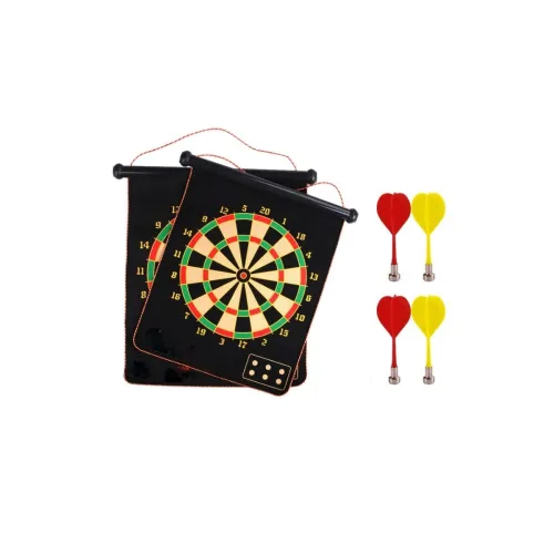 Image of VGRASSP 12 Inch Magnetic Dart Board Game for Kids, Double Sided Foldable Dart Board Game Toy for Kids with 4 Free Magnet