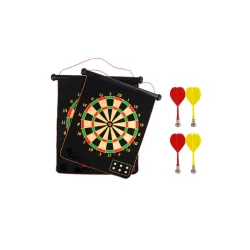 VGRASSP 12 Inch Magnetic Dart Board Game for Kids, Double Sided Foldable Dart Board Game Toy for Kids with 4 Free Magnet