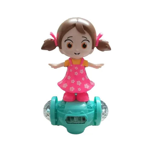 Image of VGRASSP 360 Degree Rotating Skate Musical Dancing Girl Toy 