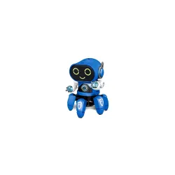 VGRASSP Bot Robot Pioneer Colorful Lights and Music All Direction Movement Dancing Robot Toys for Boys and Girls (Blue)