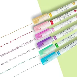 VGRASSP Linear Roller Curve Highlighter Pen Po6