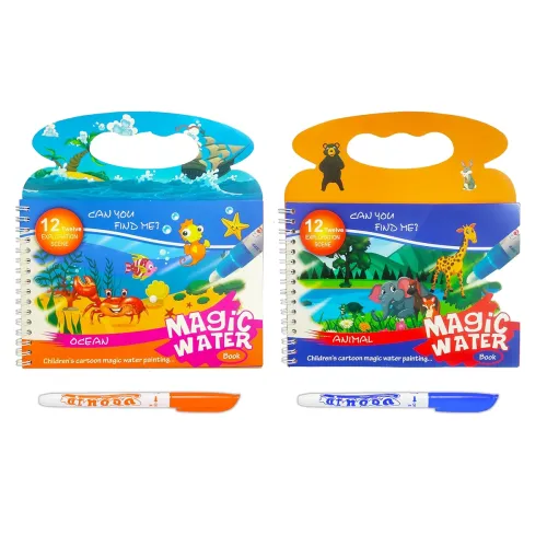 Image of VGRASSP Magic Water Coloring Book - Pack of 2