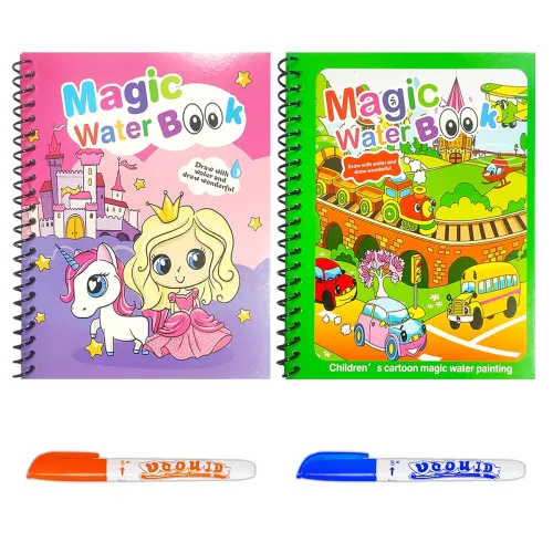 Image of VGRASSP Magic Water Coloring Book for Kids – Pack of 2
