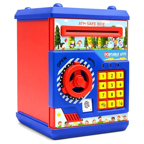 Image of VGRASSP Piggy Bank Mini ATM Toy for Kids and Adults - Gullak with Number Password and Touch Sensor - Money Saving Safe A