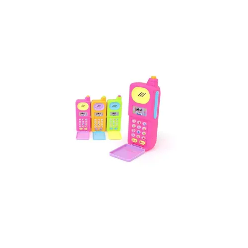 Image of VGRASSP Pretend Play Flip Cell Phones for Kids, Toddlers, Cellphone Toy with Music, Ringtones, LEDs, Birthday Party Favo