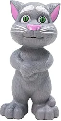 VGRASSP Repeating Words Talking Tom Cat Toy for Kids with Songs and Stories in Funny Tone (Talking Cat) - Color as per Stock