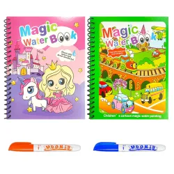 VGRASSP Reusable Magic Water Coloring Painting Book for Kids (Pack of 2).