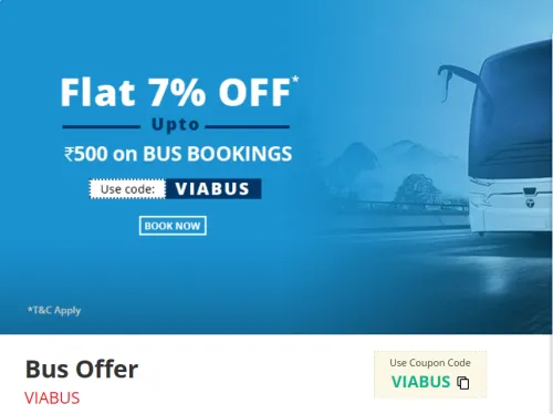 Image of Via.com Coupon: Flat 7% Off on Bus Bookings