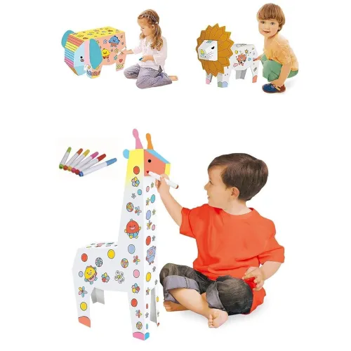 Image of Vibgyor Vibes DIY 3D Paper Cardboard Folding Craft & Puzzle