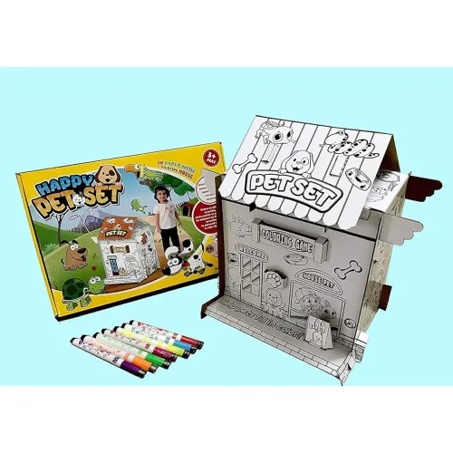 Image of Vibgyor Vibes 3D Paper Pet House Craft