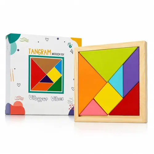 Image of Vibgyor Vibes 7 Piece Wooden Tangram Puzzle