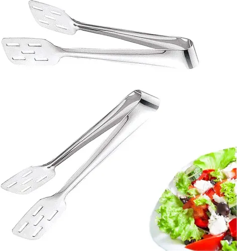 Image of Vibhajay 28 cm Serving & BBQ Tongs Set, Po2