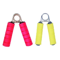 Victor Choice Hand Gripper Forearm Exerciser Wrist Fitness Foam Hand Grip--(Pink & Yellow)_(Combo Of 2)--ERF