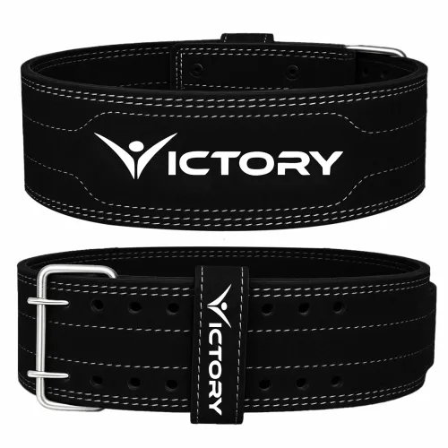 Image of VICTORY Weight Lifting Belt, Genuine Leather Weight Lifting Belt 4" inch Durable