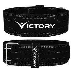 VICTORY Weight Lifting Belt, Genuine Leather Weight Lifting Belt 4 inch Durable