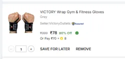 VICTORY Wrap Gym & Fitness Gloves 
