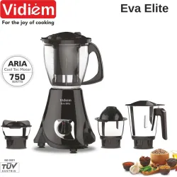 Vidiem Elite 750 W Juicer Mixer Grinder (Eva Elite 750W ( ONL) | 4 Jars | Black)