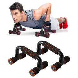 Vifitkit Non-Slip Push-Up Bar Stand, Home Gym Equipment, Push Up Handles With Cushioned Foam Grip and Non-Slip Sturdy Base, Black and Red)