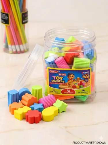 Image of Vikas Big Size Multi-Shaped Toy Erasers