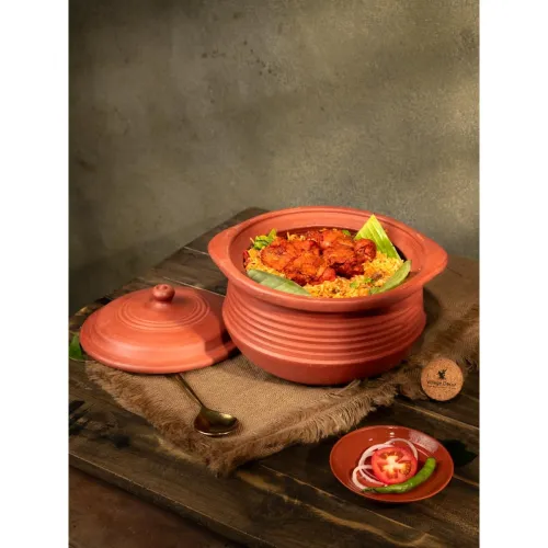 Image of Village Decor Cooking Pots (Handi Pot 3-3.5L (Brown))