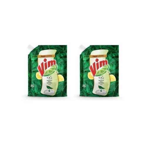 Image of Vim Dishwash Anti Bac Liquid, Neem, 2 Ltr (Pack of 2)