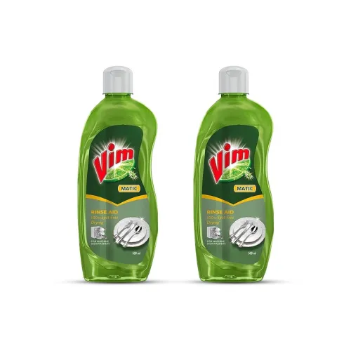 Image of Vim Matic Dishwash Rinse Aid, 500 ml (Pack of 2)