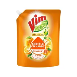 Vim ProClean Dishwash Liquid Gel with Tangerine powered by RhamnoTech™, Gentle on Hands, Removes Tough Grease and Odours, 1700ml