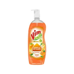 Vim ProClean Dishwash Liquid Gel with Tangerine powered by RhamnoTech™, Gentle on Hands, Removes Tough Grease and Odours, 700ml