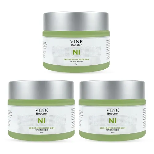 Image of VINR 10% Niacinamide Booster Brightening Moisturizer Cream 50g Pack of 3