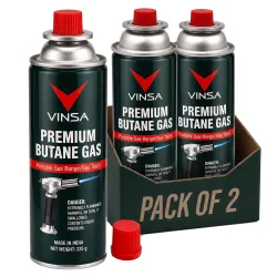 Vinsa Butane Gas Can (225g * pack of 2)
