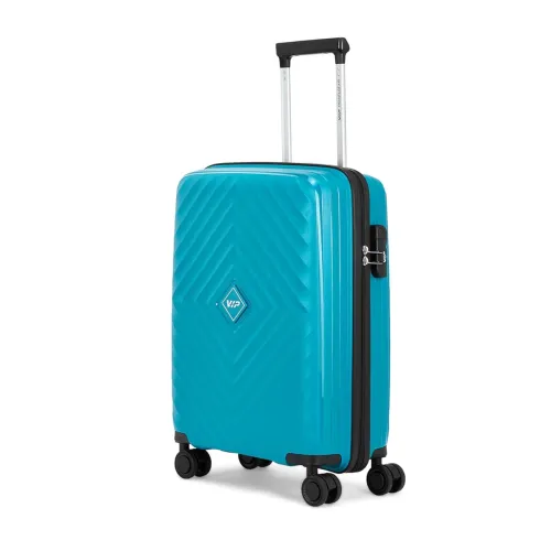 Image of VIP Cabin 55cm Polypropylene Trolley – 8 Spinner Wheels, Blue, Small