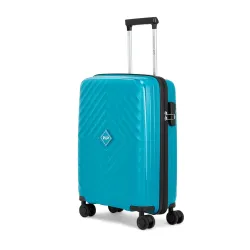 VIP Cabin 55cm Polypropylene Trolley – 8 Spinner Wheels, Blue, Small