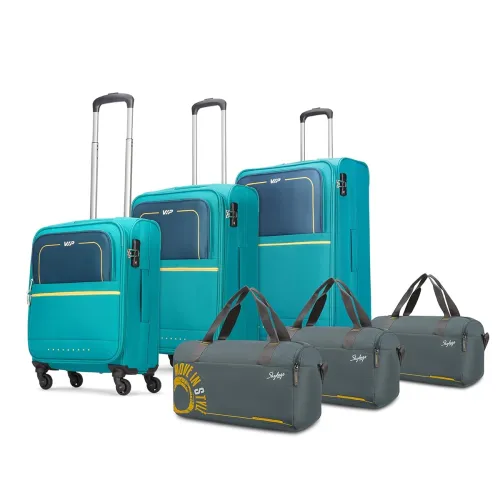 Image of VIP Evolve S03 Trolley Bag Set of 3 + Skybags Duffle Bags Set of 3