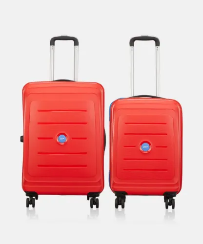 Image of VIP  Hard Body Set of 2 Luggage lley Bag - Red