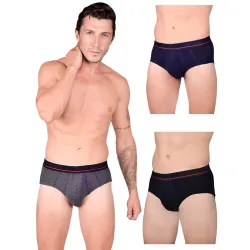 VIP Mens Cotton Solid (Pack of 3) (Brief_Assorted