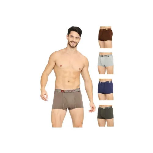 Image of VIP Men’s Cotton Solid Trunks – Pack of 5 