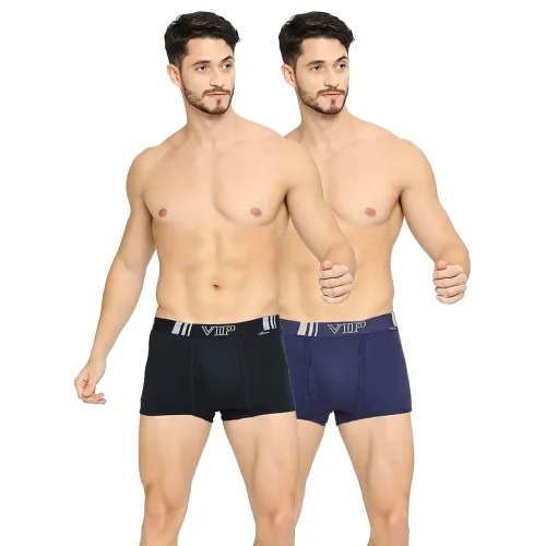 Image of VIP Men's Cotton Solid Trunks (Pack of 2)
