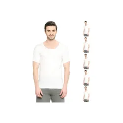 VIP Mens Solid Regular Fit Vest (Pack of 6)