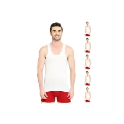 VIP Supreme Men’s White Cotton Vests – Pack of 6