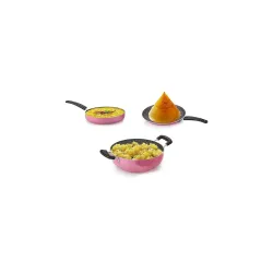 Vipron Cookware Set 3 Pieces – Pink, Non-Stick