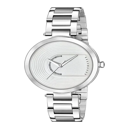 Image of VIRAKTI Women Stainless Steel Straps Round Reset Time Analogue Watch 