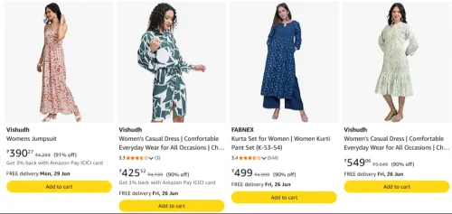 Image of Vishudh Women's dresses at minimum 90% Discount 